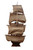130" Brown Solid Wood Hand Painted Boat