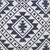 20" Navy Blue And Ivory Southwestern Cotton Throw Pillow Cover