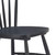 Set of Two Black Solid Wood Slat Back Dining Side Chairs