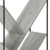 60" Gray Metal and Wood Five Tier Geometric Bookcase