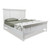 White Wood Lighted Queen Bed Frame