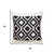 20" Ivory And Blue Diamond Cotton Blend Throw Pillow Cover