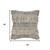 20" Beige And Black Striped Cotton Throw Pillow Cover with Fringe And Texture