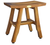 14" Natural Teak Curvilinear Shower Bench