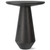19" Powder Coated Graphite Distressed Aluminum Round Pedestal End Table