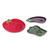 Set of Three Red Ceramic Tabletop Sculpture
