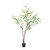 71" Green Artificial In Cylindrical Black Pot