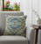 18" Yellow Blue And Gray Geometric Cotton Throw Pillow Cover