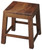17" Dark Brown Solid Wood Ottoman