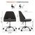 Dark Gray and Silver Adjustable Height Swivel Rolling Office Chair