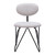 Set of Two Gray and Black Upholstery Open Back Dining Side Chairs