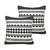 Set of Two 20" Black And White Geometric Cotton Blend Throw Pillows