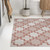 4' X 6' Salmon And Cream Trellis Indoor Outdoor Area Rug