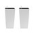 Set of Two White Recycled Plastic Rectangular Self Watering Planter Box