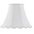 White Linen Piped Bell Lamp Shade