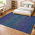 8' X 10' Blue And Purple Geometric Washable Indoor Outdoor Area Rug