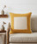 20" Yellow And White Beach Color Block Cotton Throw Pillow Cover with Texture