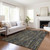 8' X 10' Granite Gray Ivory And Gold Abstract Washable Indoor Outdoor Area Rug