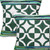 Set of Two 20" Green And Ivory Geometric Cotton Blend Throw Pillows