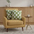 Set of Two 20" Green And White Geometric Cotton Blend Throw Pillows