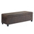 48" Brown Faux Leather and Solid Wood Upholstered Distressed Storage Bench With Flip Top