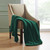 14" X 15" Jungle Green Fleece Knitted Plush Throw Blanket