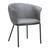 Gray and Black Faux Leather Dining Arm Chair