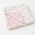 36" X 46" Pink And White Cotton Abstract Baby Blanket