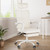 White and Black Adjustable Height Swivel Rolling Office Chair