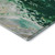 8' Green And Ivory Round Abstract Washable Indoor Outdoor Area Rug