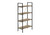 48" Taupe Metal and Wood Four Tier Etagere Bookcase