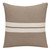20" Brown And Ivory Striped Cotton Throw Pillow Cover
