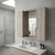 24" Light Gray Wood Floating Double Door Bathroom Vanity And Medicine Cabinet With Mirror