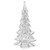 12" Mouth Blown Clear Glass Christmas Tree Sculpture