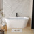 67" White Acrylic Oval Bath Tub