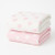 28" X 36" Pink And White Cotton Abstract Baby Blanket
