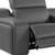 169" Dark Gray Italian Leather Reclining USB Sofa