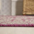5' Fuchsia And Light Gray Round Medallion Indoor Outdoor Area Rug
