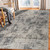 5' X 8' Gray and Beige Abstract Power Loom Area Rug