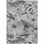 5' X 8' Gray And Charcoal Floral Washable Indoor Outdoor Area Rug