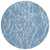 8' Denim Blue And Blue Round Abstract Washable Indoor Outdoor Area Rug