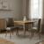 Set of Two Gray Faux Leather Dining Side Chairs