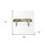 55" Gray and Antiqued Brass Faux Fur Upholstery Bench