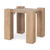 22" Natural Distressed Solid Wood Square End Table