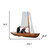 32" Unfinished Wood Hand Painted Model Boat