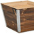 Brown Wood And Metal 600 Ounce Square Distressed Planter Box