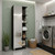 20" Black Wood Freestanding Single Door Bathroom Vanity With Mirror