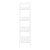 48" White Metal and Wood Four Tier Etagere Bookcase