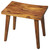 20" Brown Solid Wood Footstool
