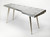 68" Silver Metal Writing Desk